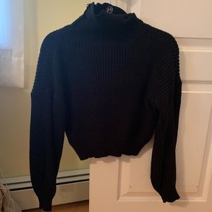 Black Cropped Sweater